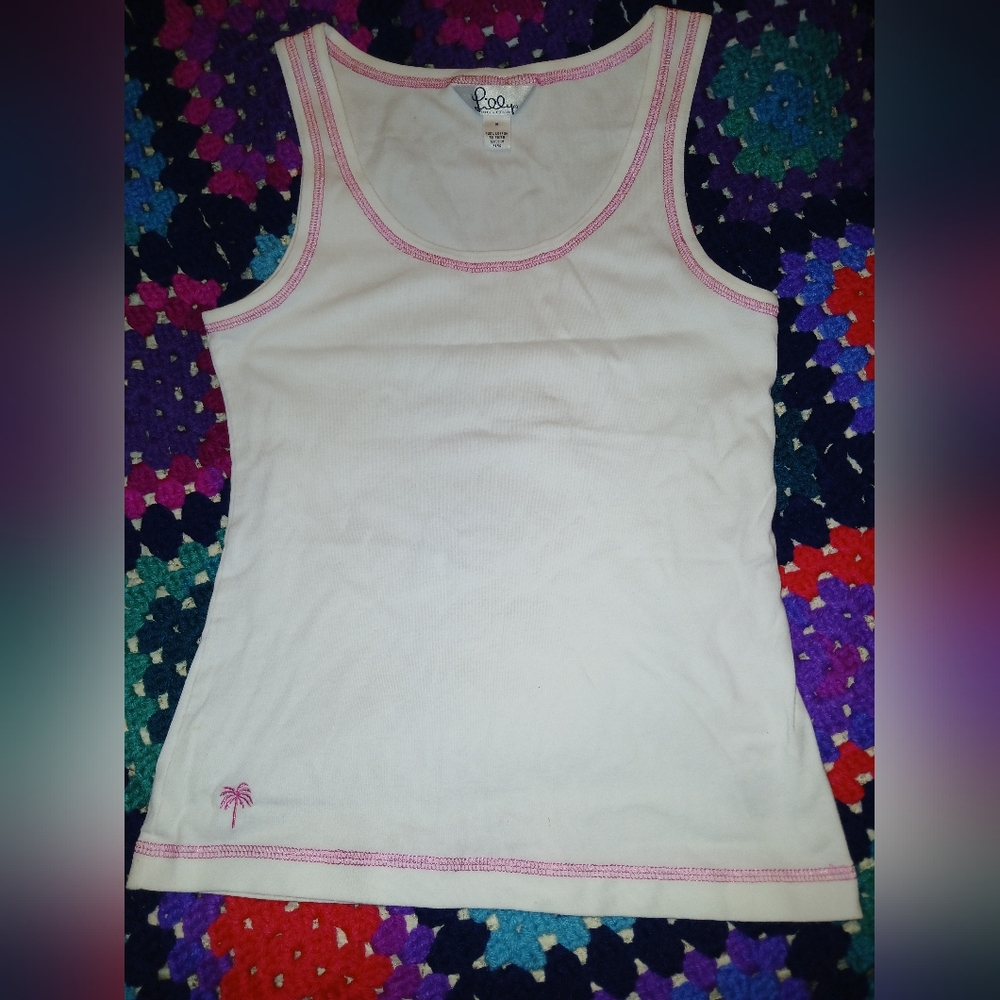Lilly Pulitzer White Tank Size S